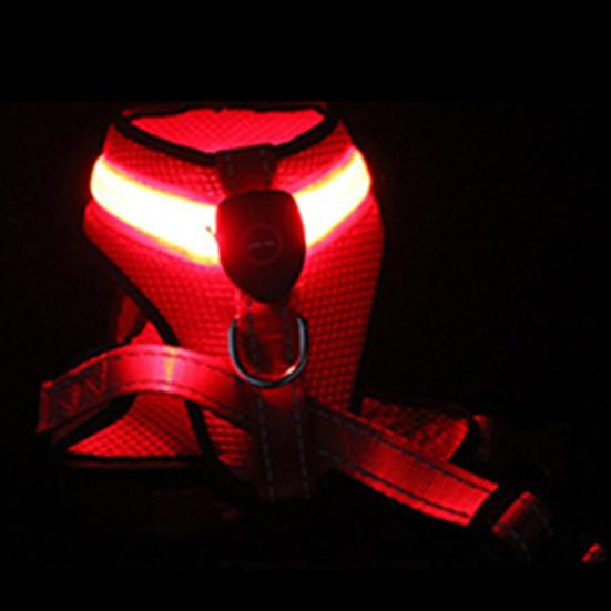 Светодиодный жгут для домашних животных, высокая яркость, износостойкая сетчатая ткань, средний светодиод для собак, перезаряжаемый