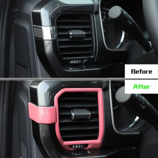 Center Console Side Air Vent Outlet Cover fit Bezels For Ford F150 -22 Pink