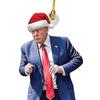 Рождественские украшения Трампа Акриловые 2D Танцующий Трамп Украшение Санта-Клауса Шляпа Трампа Подвесной