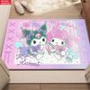 Kawaii Cartoon Girl Doormat,2D Non-slip Floor Mat,Pink Purple Cute Character Entrance Rug for Bathroom Bedroom Living Room Decor