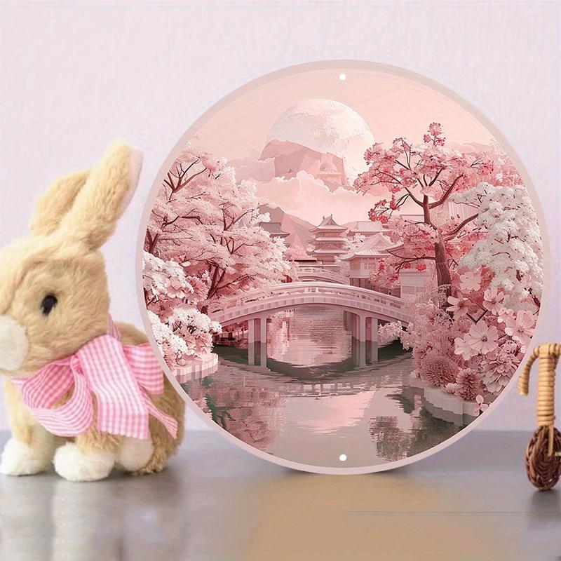 Деревянный круглый настенный знак японского храма, устойчивый к царапинам, наружный и внутренний декор, настенное искусство, домашнее украшение для настенного крепления на входную дверь церкви