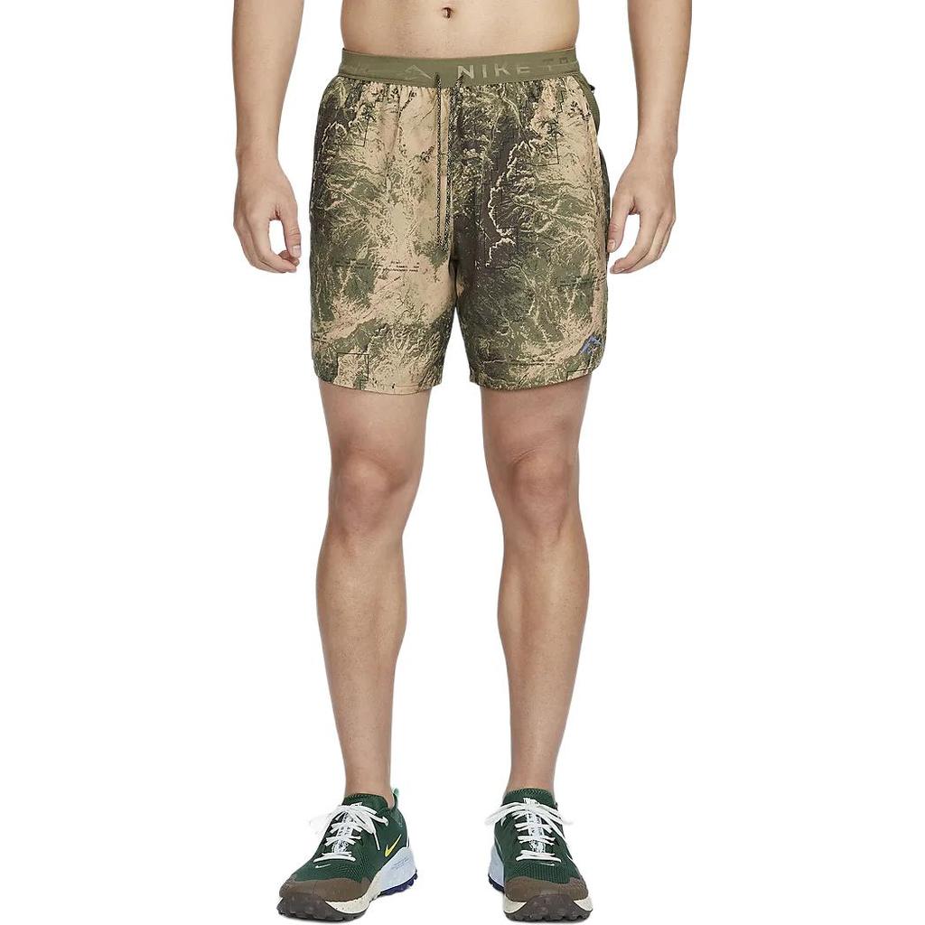 Nike Stride Casual Shorts Men's Medium Olive Green/Black FN3315-222