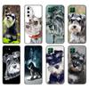 Black Tpu Case For Huawei P30 Lite P30 Pro P40 Case For Huawei P40 LITE E P Smart 2020 Case Cover Miniature Schnauzer Dog Art