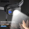 Focusing Headlight Red Light Headlamp USB Charging Bright Bright Fishing Sensor Headlight