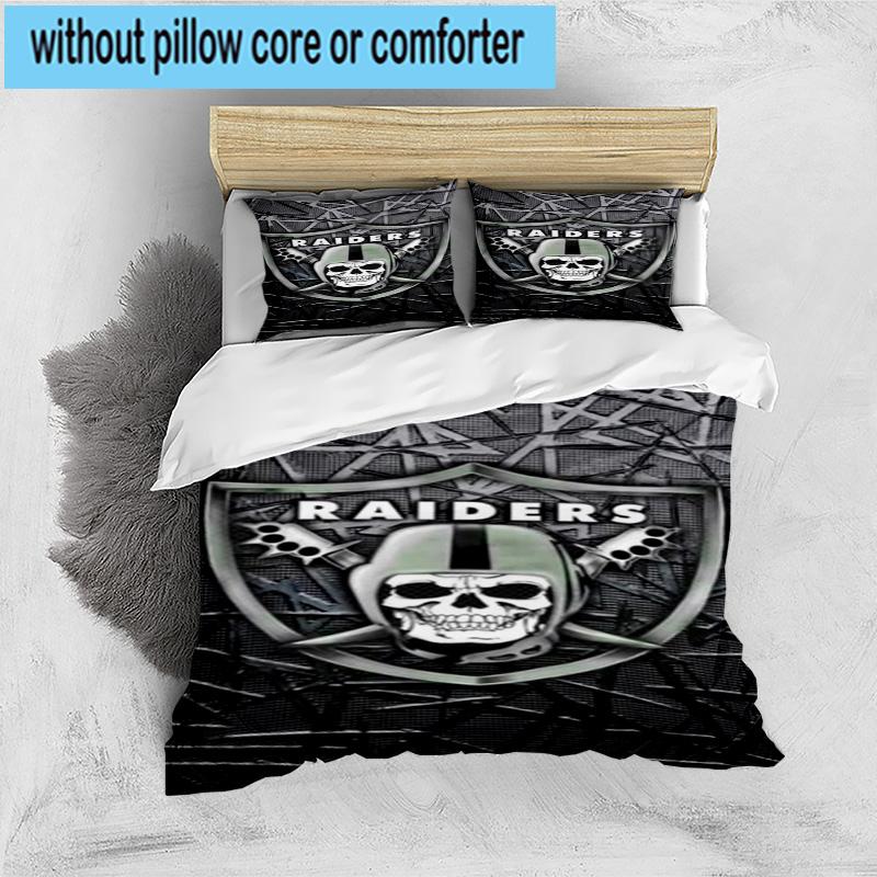 3PCS Rai-ders Football Legacy 3pcs Bedding,Including 3PCS Duvet Cover And 2pcs Pillowcases Perfect for Christmas,Ideal for Bedroom, Dormitory