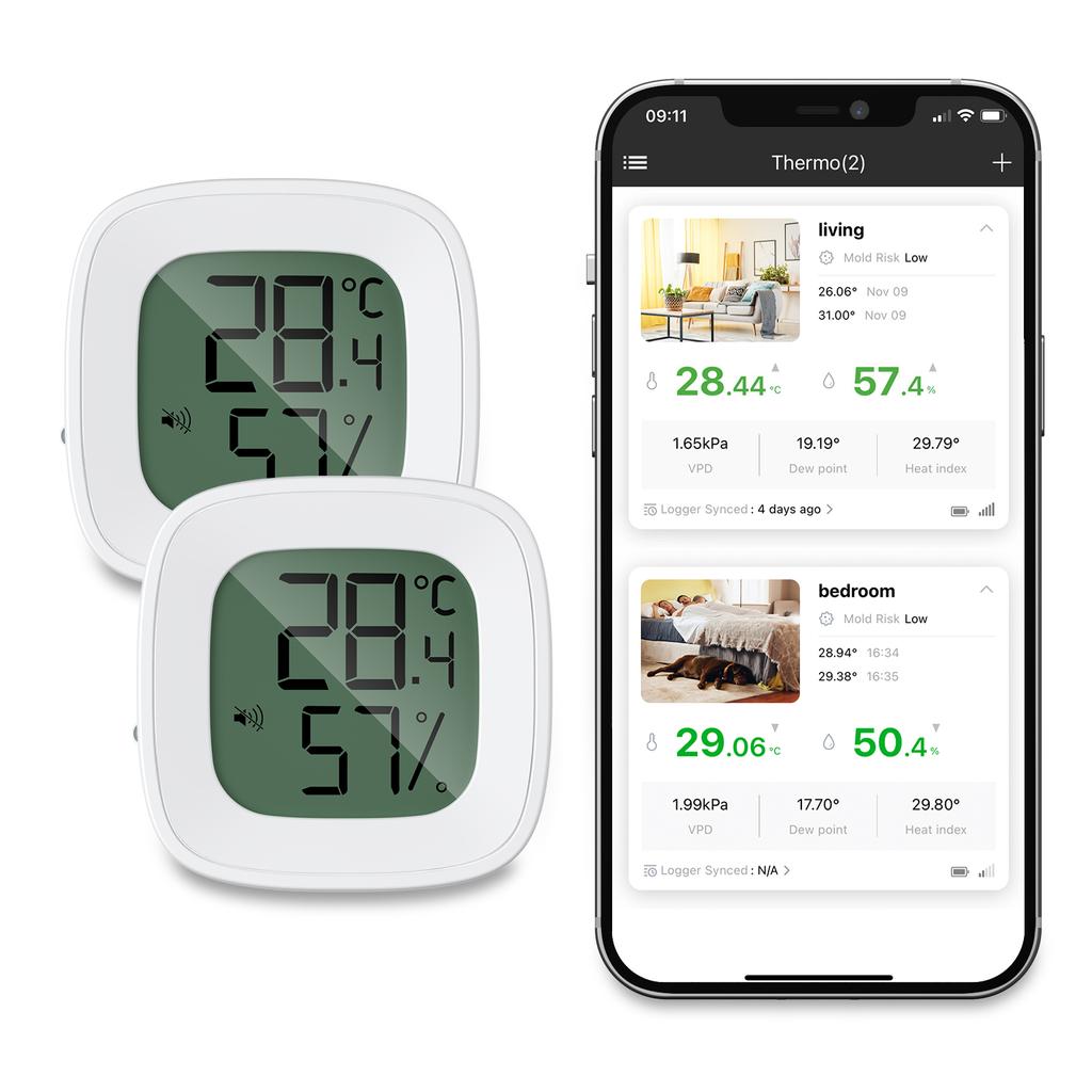 ORIA Обновление Bluetooth Термометр 2PCS/1PC Гигрометр Беспроводной Уличный Термометр Умный Дом Датчик Температуры и Влажности