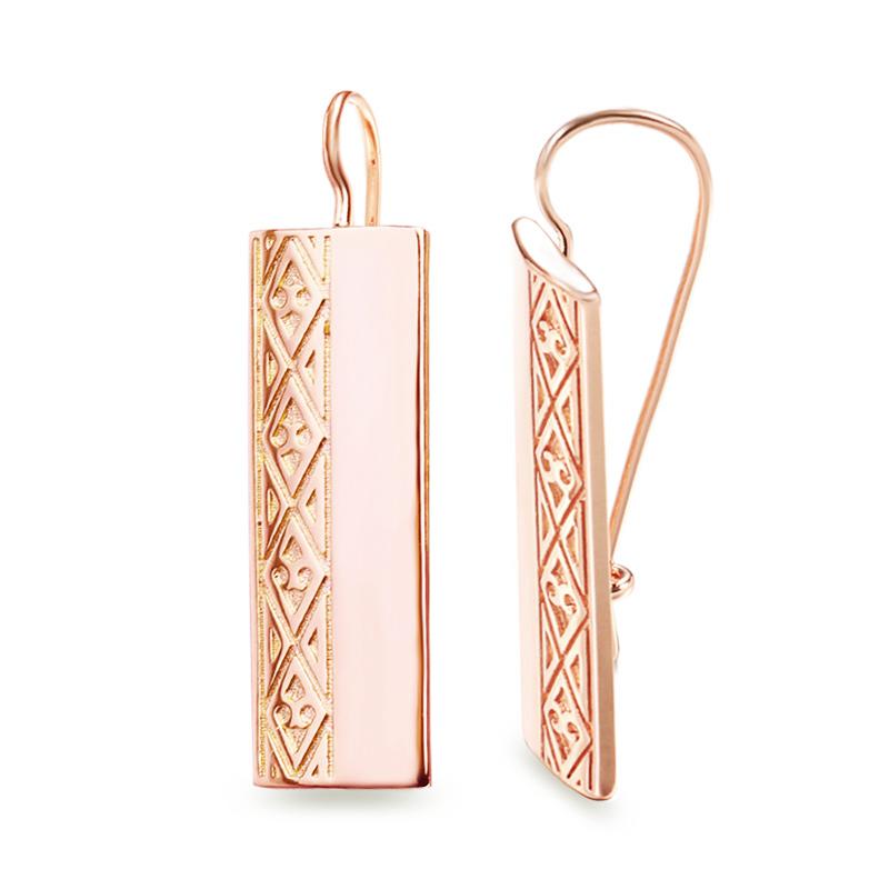 MINTHA Clip Earrings Trendy Rose Gold Color Wedding Daily Fashion Jewelry Long Earrings For Women Bridal Earrings