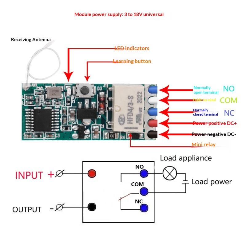 1 Комплект Светодиодный Контроллер Лампы Микро Приемник Передатчик 433 МГц DC 3V 6V 12V 24V Мини Реле Беспроводной Радиочастотный Пульт Дистанционного Управления Переключатель