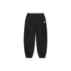 Li Ning Однотонные Свободного Кроя Повседневные Трикотажные Спортивные Брюки Мужские низ Черный AYKU699-1