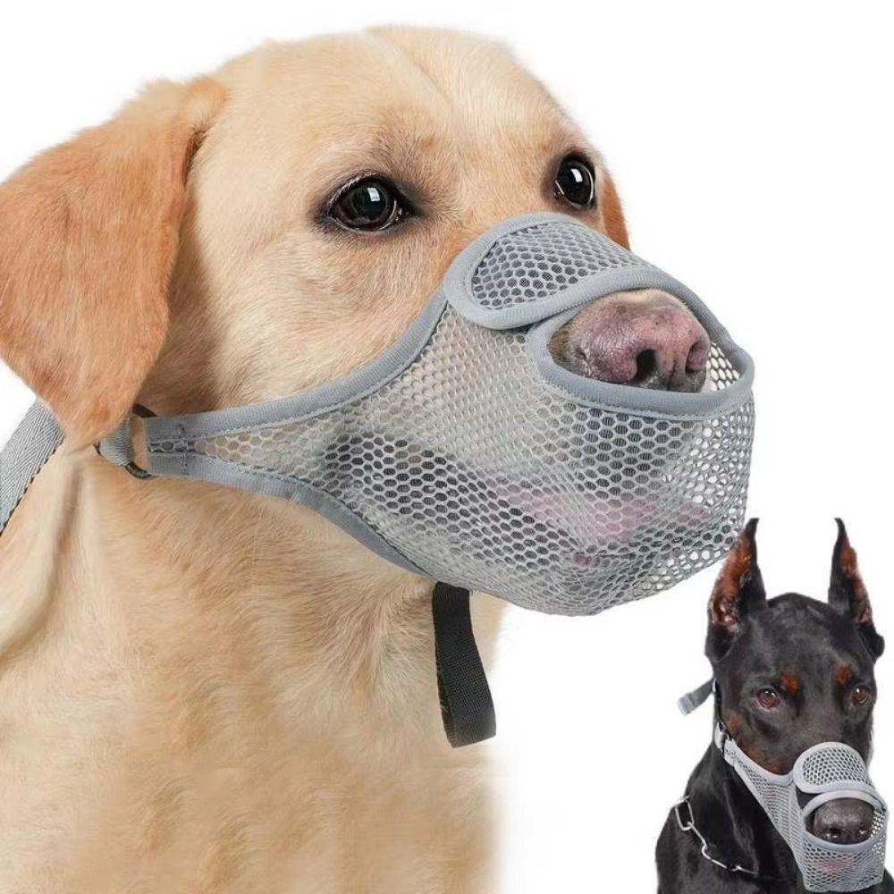 Anti-Bite Mesh Dog Muzzle Breathable Pet Mouth Mask Comfortable Dog Mouth Cover Large Dogs