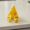 Новинка: Сырная скульптура с подвижными суставами, 3D-печатная забавная фигурка сырного ломтика, фиджет-игрушка для снятия стресса, аксессуары для офисного стола