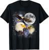 Три лысых орла луна мем смешная американская птица любитель орлов унисекс футболка