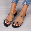 Fashion New Summer Fashion Large Size Rhinestone Butterfly Sandals Women Lightweight Slippers Banquet Party Vacation Beach Casual Shoes