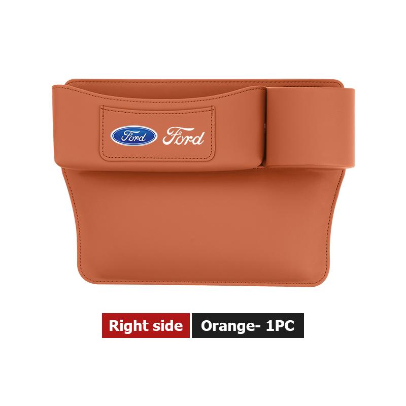 Leather Car Seat Gap Water Cup Holder Box Storage Bag For Ford Escape Ecosport Fusion Explorer Expedition Taurus