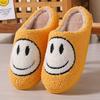 Winter Cute Cartoon Smiley Face Home Cotton Slippers Home Fluffy Slippers Female Couple Warm Slippers Indoor