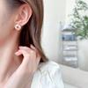 SUYU Женские модные дизайнерские серьги в стиле легкой роскоши винтаж, эмалевая работа, нишевый дизайн, серьги в виде концентрического узла