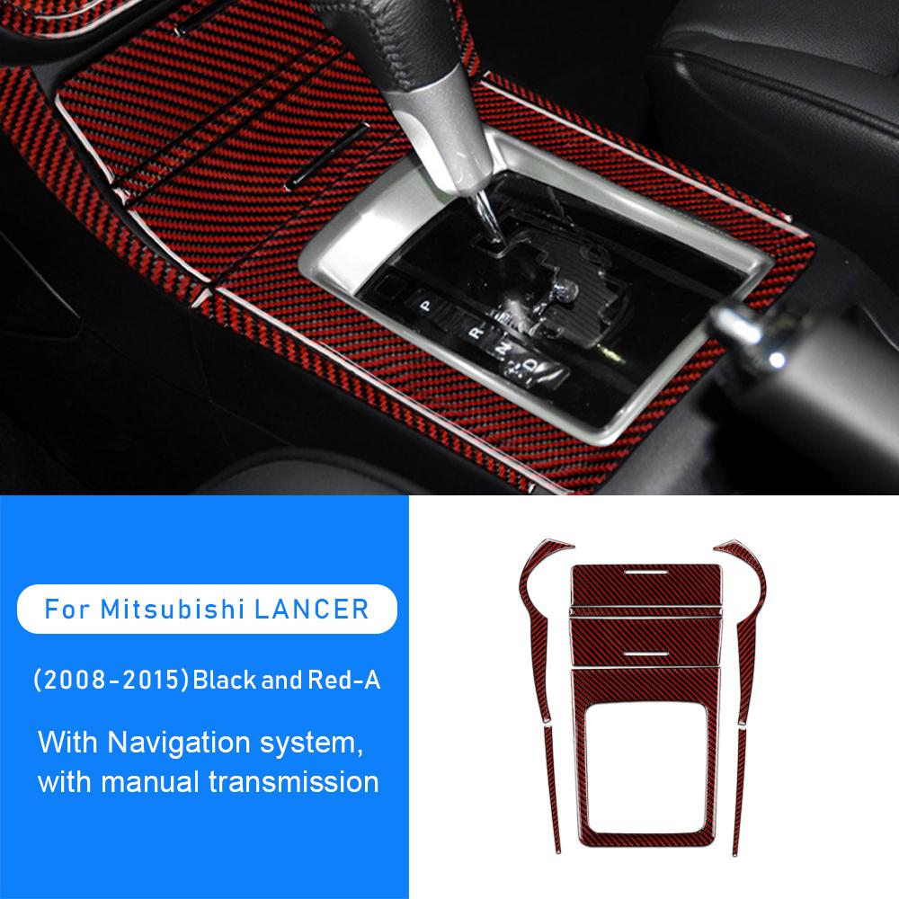 Настоящая мягкая карбоновая наклейка для Mitsubishi Lancer 2008 2009 2010 2011 2012 2013 2014 2015 Панель переключения передач центральной консоли