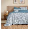 Complete Reversible Duvet Cover Set "Vanessa" 6 Pieces for 160 X 200 Bed Salma Blue
