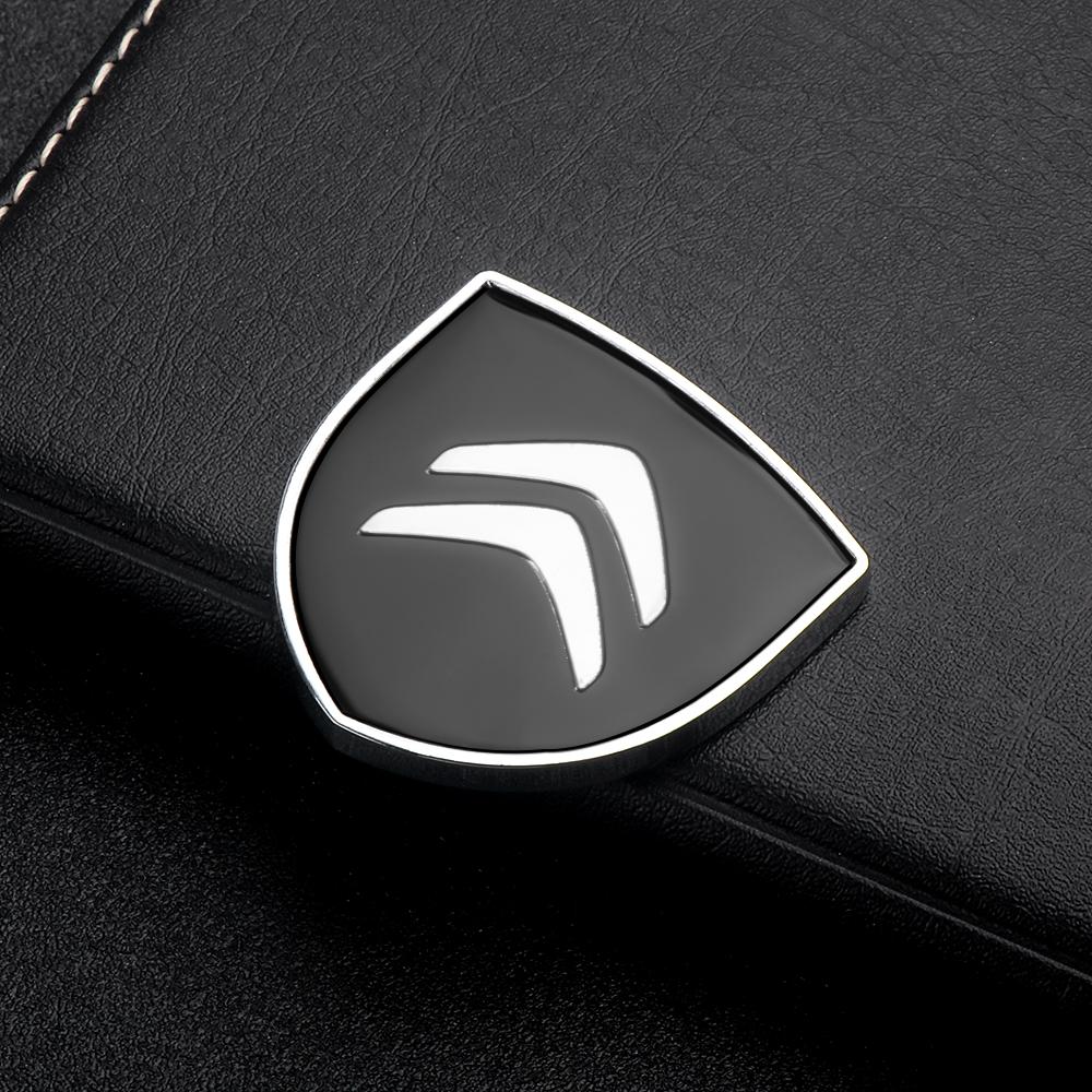 OAUH2 1pc Metal Car Badge Emblem Body Window Fuel Tank Cap Decoration Stickers For Citroen C1 C3 C4 Grand Picasso C5 Auto Accessories
