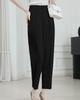 Sueeya Long Tapered Pants with Elastic Cropped and Stylish and Stylish Suit Pants for and Casual Commuting Women's Waist, Length, Slimming,