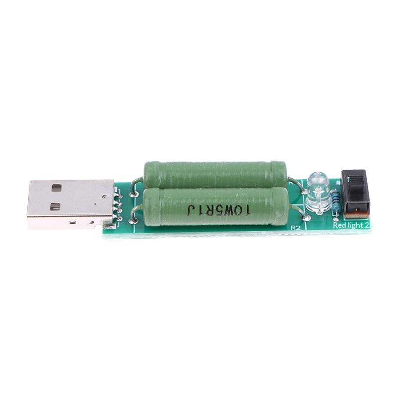 USB-тестер нагрузки Мини-пауэрбанк Резистор разряда С переключателем 2А/1А Модуль тестера сопротивления Цифровой ампервольтметр Тестер
