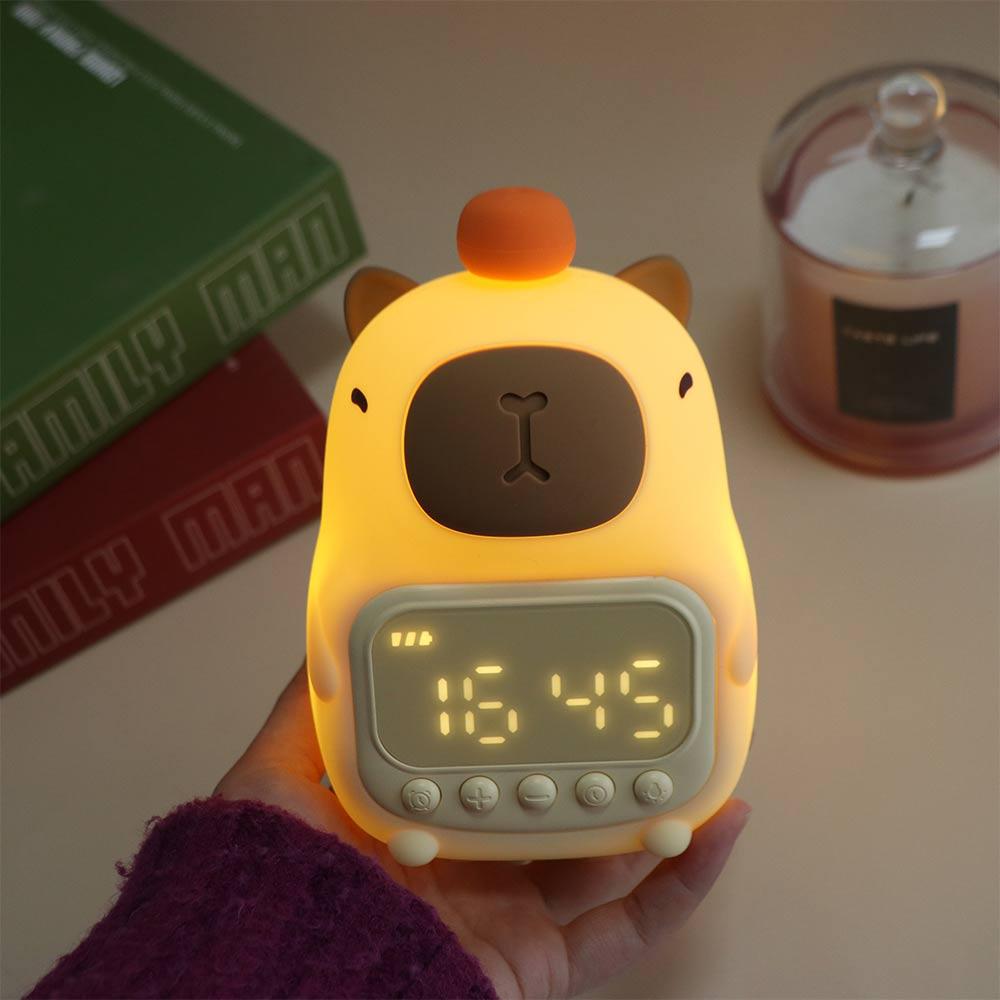 Capybara Shape Capybara Night Light USB Rechargeable Bedside LED Clock  Bedside