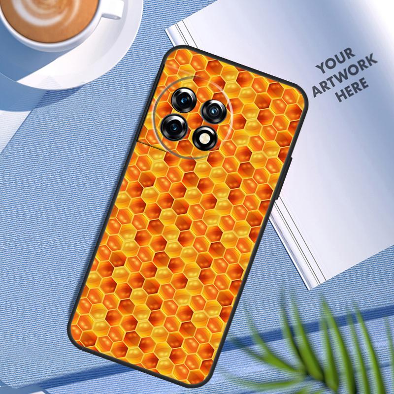 Honeycomb Honey Bee Case For OnePlus Nord CE 5 3 4 Lite N20 N30 OnePlus 15 13 12 11 8 9 10 Pro 10T 13R 13T Cover