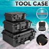 Портативный пластиковый защитный ящик для инструментов, водонепроницаемый противоударный чехол для прецизионных инструментов, губка, противоударный ящик для инструментов
