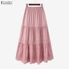 Женские повседневные свободные летние длинные юбки с эластичной резинкой на талии
