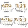 Creative Organizer Ginkgo Leaf Metal Coat Hooks Iron Art Heavy Duty Coat Hanger Nordic Style Golden Wall Hooks Wall Mounted