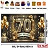 Luxurious 70th Birthday Celebration Banner - Party Decoration, Suitable for Homes, Gardens, Studios and Outdoor Events