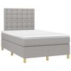 Maison Exclusive - Sommier à lattes de lit et matelas gris clair 120x190 cm tissu