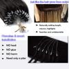 Human Hair Ring Loop Hair Tip Extensions Remy Extensions Color Wig Extensions 50 Pieces [ALISY] (16inch, 1B#)