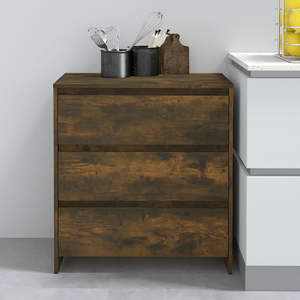 Vidaxl Szafka, Przydymiony Dąb, 70X41X75 Cm, Materiał Drewnopochodny