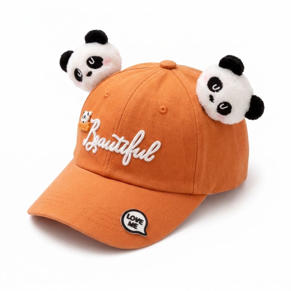 Cute 3D Panda Baseball Cap Versatile Breathable Boy Girl Sun Hat Lightweight 10 Colors Peaked Cap For Summer Outdoor