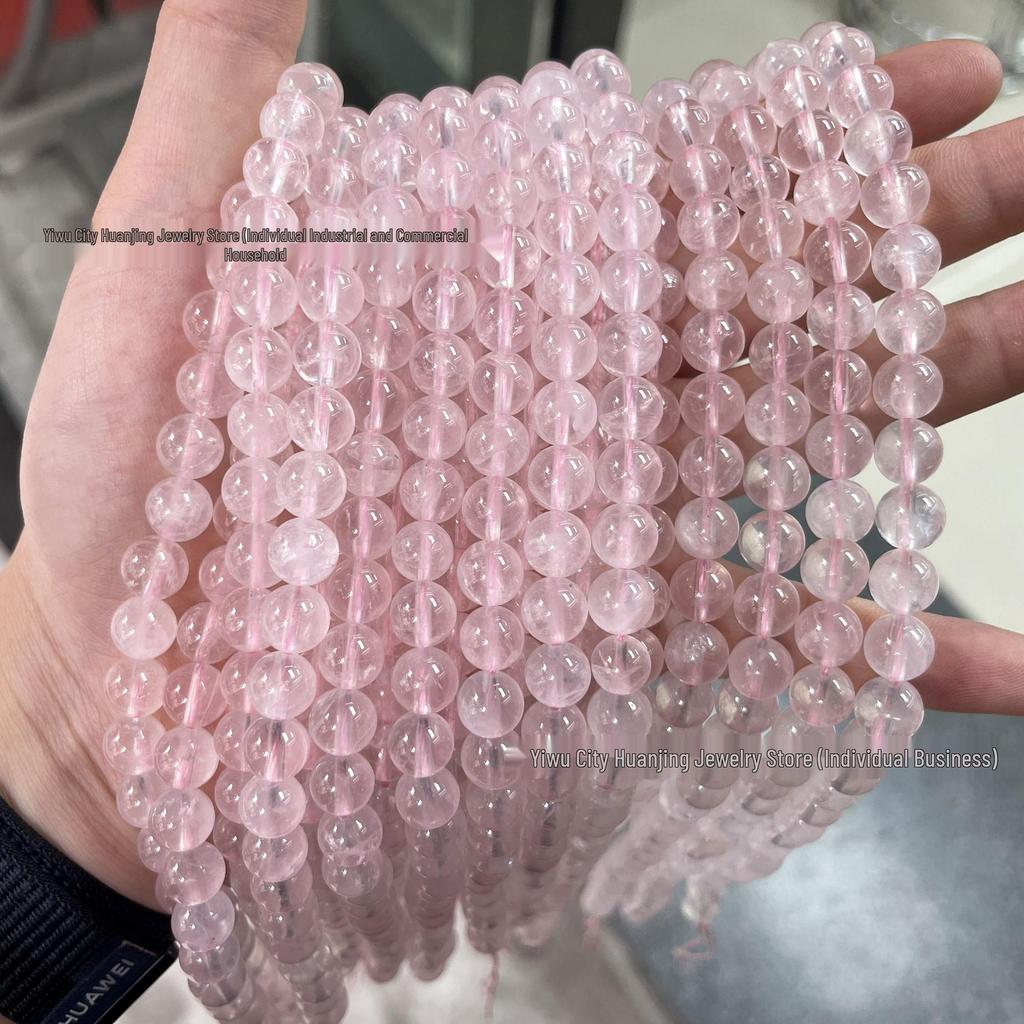Натуральные розовые моховые кристальные круглые бусины для DIY браслетов и ожерелий