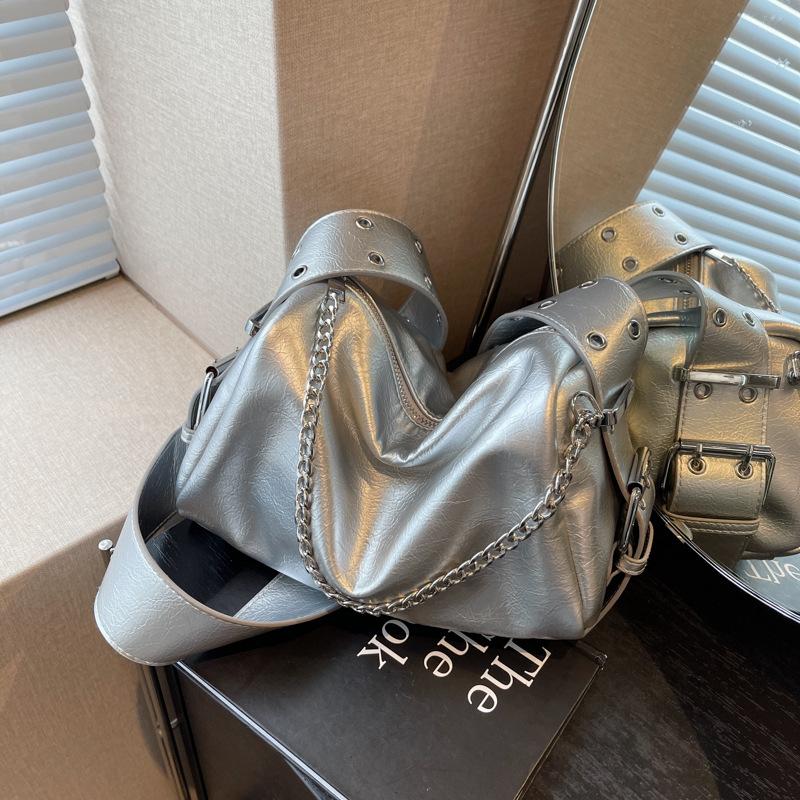 Премиальная женская летняя новая сумка через плечо подмышку простая модная универсальная цепочка кроссбоди сумка-подушка