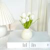5Heads/Bunch Rubber Artificial Tulip Bunch Soft Car Decoration Ornament  Home Desktop Decor