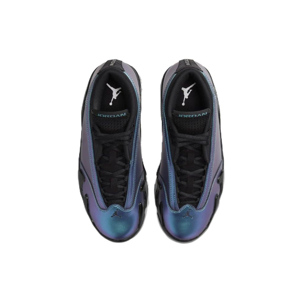 Женские кроссовки Air Jordan 14 Retro Low Love Letter Темно-бирюзовый минерал-бирюзовый металлик-серебристый DH4121-300