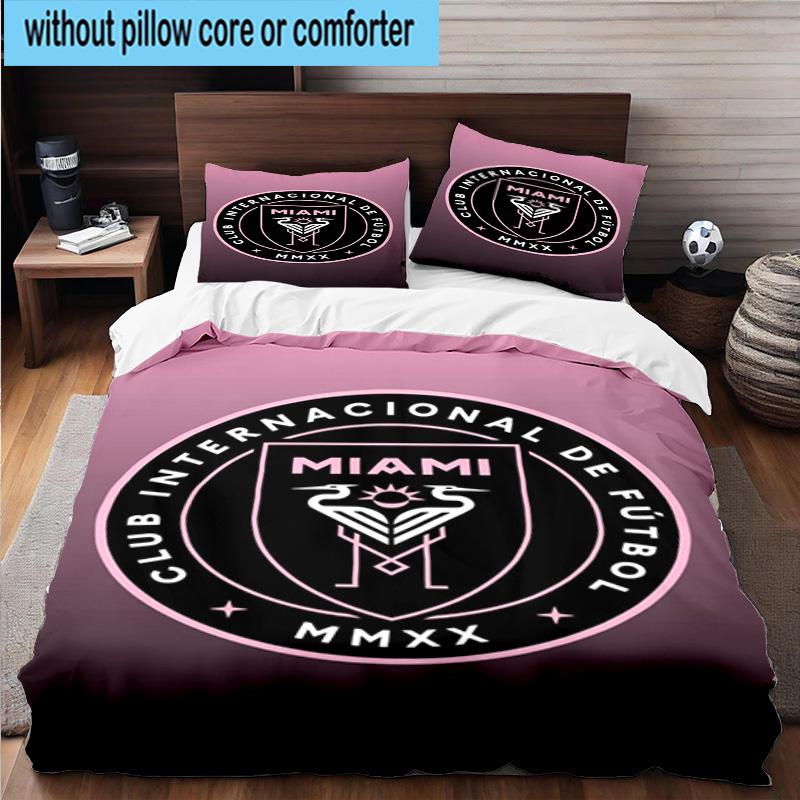 3pcs Inter Fc Emblem Printed Bedding Set Duvet Cover Closure Includes 1 Duvet Cover & 2 Pillowcases Bedding Sets Home Decor Gifts