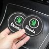 HLLQ9 Car Diamond Coaster Non-Slip Pad Drink Mat Interior Accessory For Skoda S Skoda VII Fabia Kamiq Karoq Octavia A5 A7 Rapid Scala