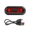 Motorcycle Helmet LED Light USB Charge Bike Night Safety Signal Warning Light Tail Lamp Waterproof Riding Helmet Accessories