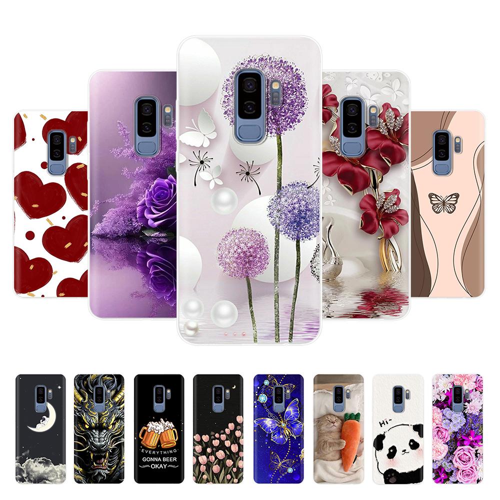 Чехол для телефона Samsung Galaxy S9 Plus Красивый узор с бабочками Мягкий тонкий ТПУ Прозрачный силиконовый чехол Для Samsung Galaxy S9 S9+ S 9