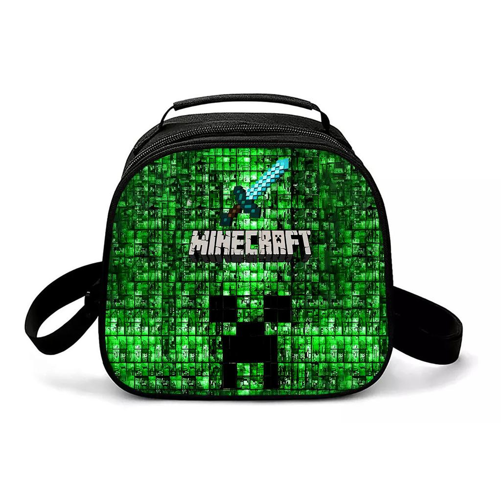 Школьная сумка-ланчбокс Minecraft Игровые сувениры Рюкзак Мультяшная сумка для бенто