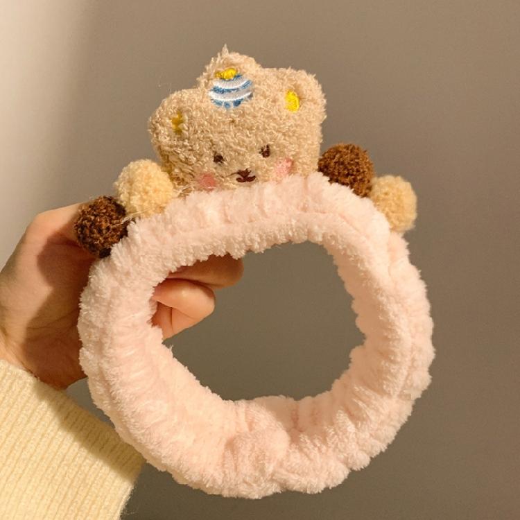 Ободок для волос с коричневым медведем Милый мультяшный плюшевый ободок для волос Реквизит для праздничной вечеринки Головной убор Взрослый Музыкальный фестиваль День рождения Ободок для волос