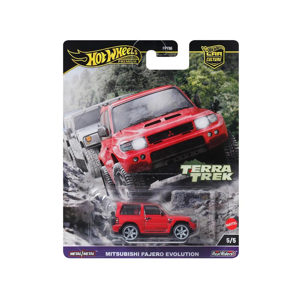 Hot Wheels Car Culture Terratrek Mitsubishi Pajero Evolution игрушечный мини-автомобиль для детей от 3 лет и старше, красный HRV89