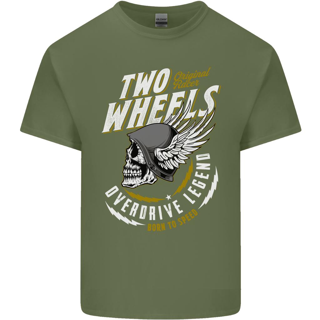 Two Wheels Motorcycle Motorbike Biker Unisexs Light Cotton TShirt