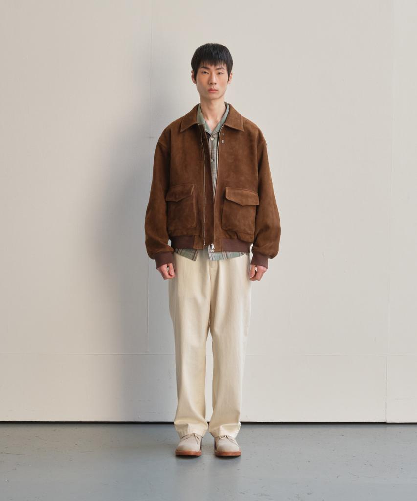 Horlisun Irish Suede Leather Jacket Cognac