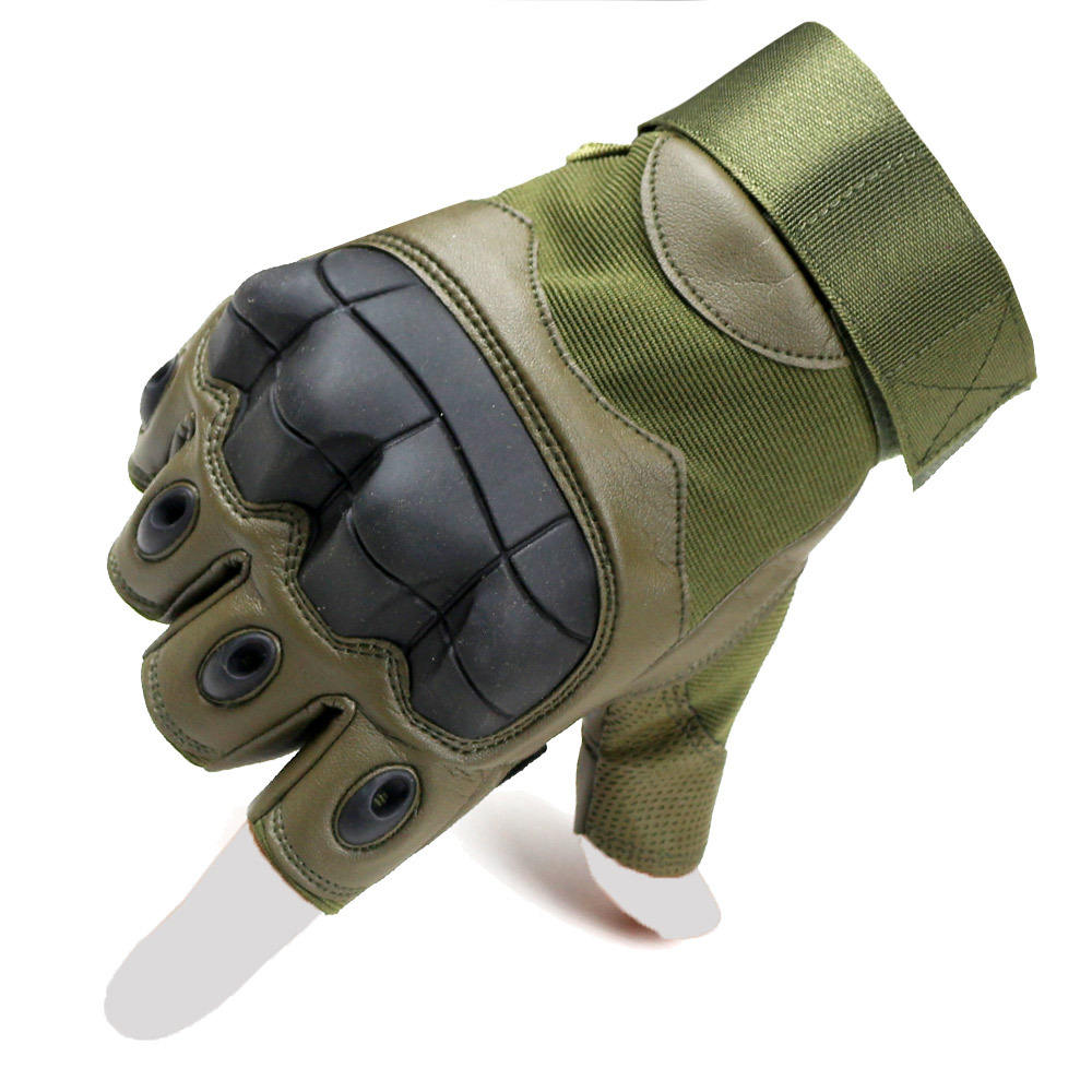 Custom Logo Fingerless Palm Padded Anti-Slip Half Finger Gloves for Motorcycle Work Paintball Men