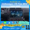 Для Volkswagen VW Polo MK4 6Q 9N 9N3 2004-2009 Автомобильный радиоприемник Android 14 Авто Мультимедиа Видеоплеер GPS Carplay QLED Экран Стерео